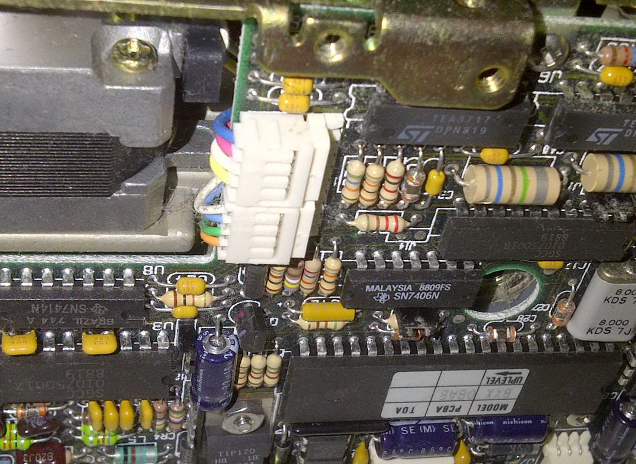 Old Hard Drive Electronics Close up