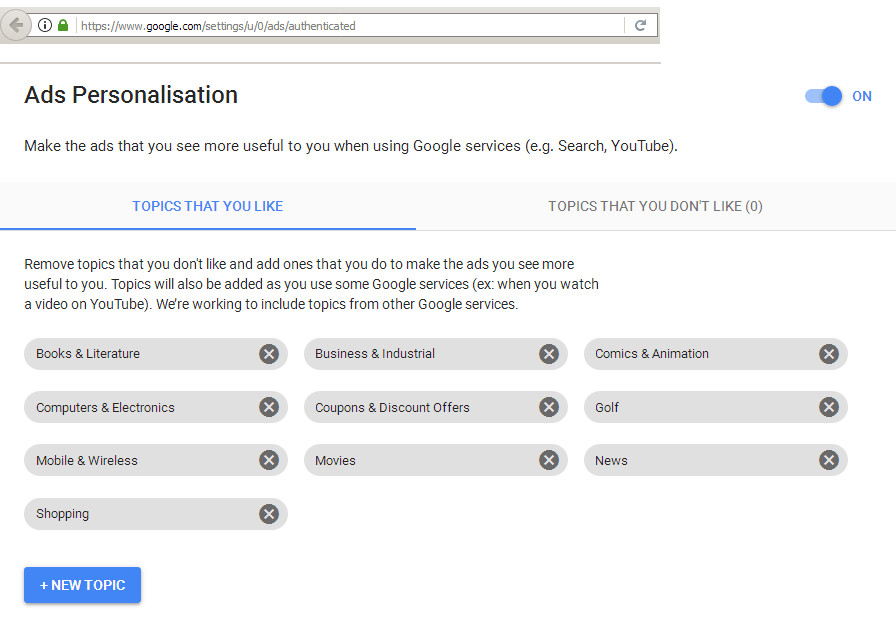 Google Ad Customization